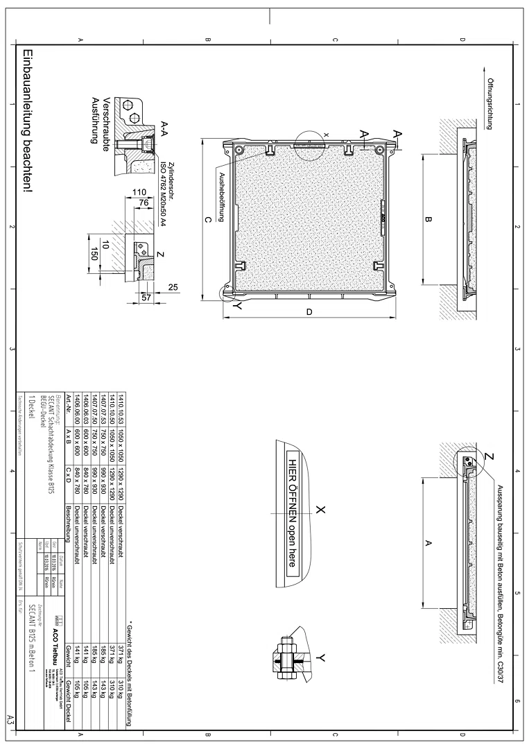 11 Schachtabdeckungen