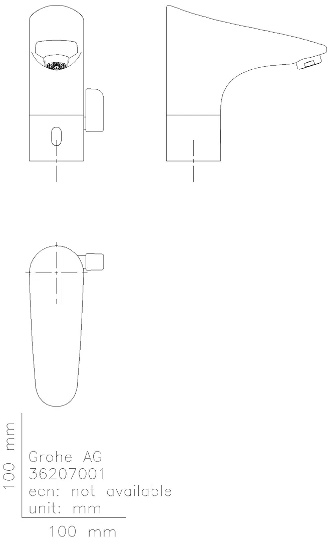 GROHE Infrarot-WT-Elektronik Europlus E 36207_1 mit Mischung Batterie 6V chrom