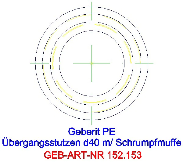 GE PE Übergangsstutzen mit Schrumpfmuffe d40/di50_152.153.16.1_G