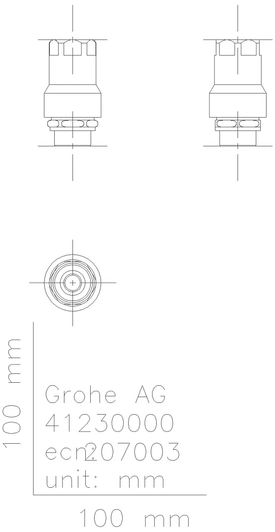 GROHE Sicherungskombination 41230 DN15 mit Rohrbelüfter Bauform C und RV chrom