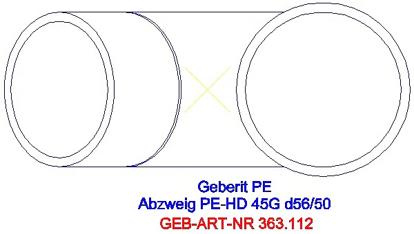 GE PE Abzweig 45Gr d56/50_363.112.16.1_G