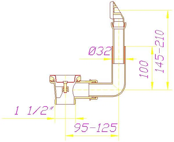 DALLMER Ab- und Überlauf-Set 014 U, 1 1/2"