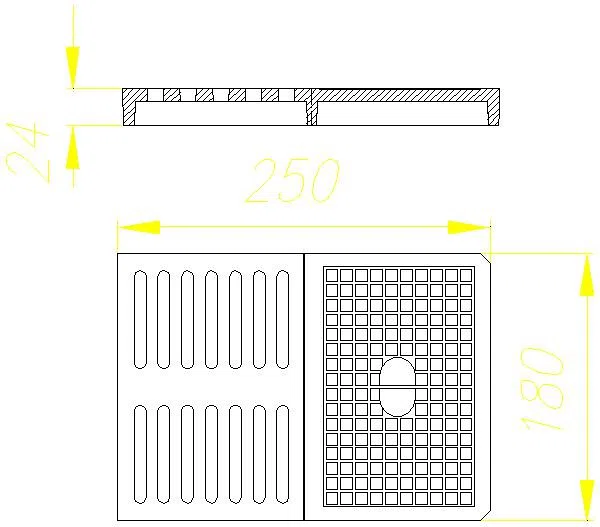 DALLMER Rost zu Ballstau 110, grau, 250 x 180 mm