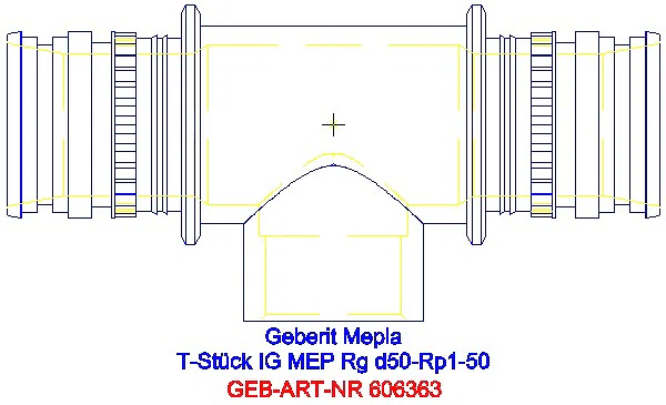 GE Mepla T-Stück mit IG Rg d50-Rp1-50_606.363.00.5_A