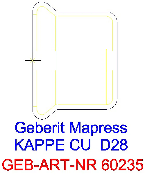 GE Mapress Kupfer Kappe d28_60235_A