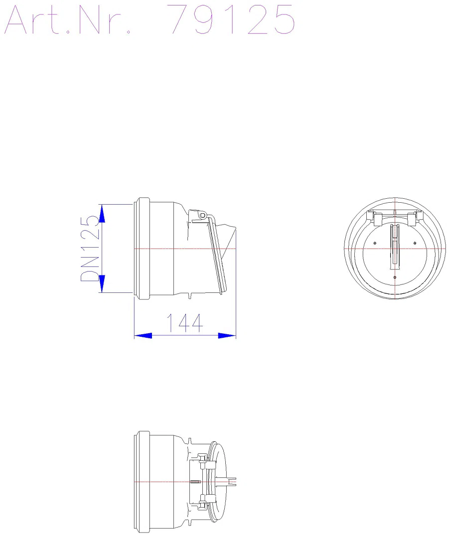 KESSEL-Rohrklappe DN 125 aus Kunststoff