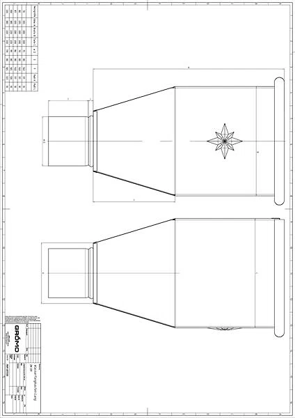 Quartz Zink Wasserfangkasten ø120 lang mit Stern 395x220x220, #Art.Nr. 67019
