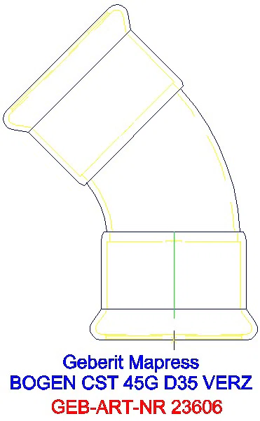 GE Mapress C-Stahl Bogen 45 Gr d35 verzinkt_23606_A