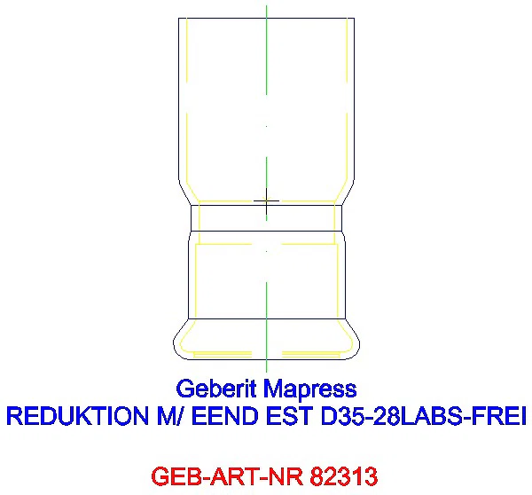 GE Mapress Edelstahl Reduktion mit Einschubende (LABS-frei) d35-28_82313_G