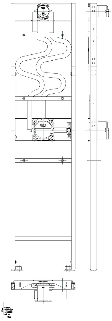 GROHE Duschrahmen Rapido 103994 Element für Duo Brausen UP-Installation