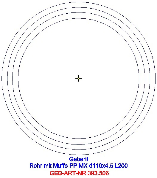 GE Silent-Pro Rohr mit Muffe d110mm L200cm_393.506.14.1_A