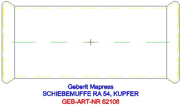 GE Mapress Kupfer Schiebemuffe d54_62108_A