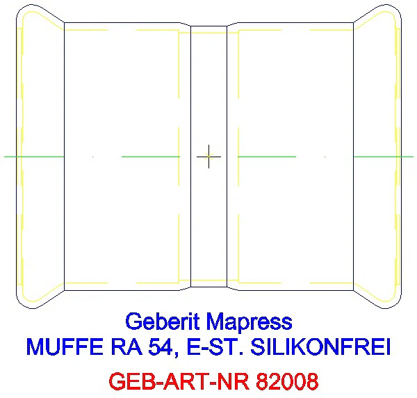 GE Mapress Edelstahl Muffe d54 (LABS-frei)_82008_A