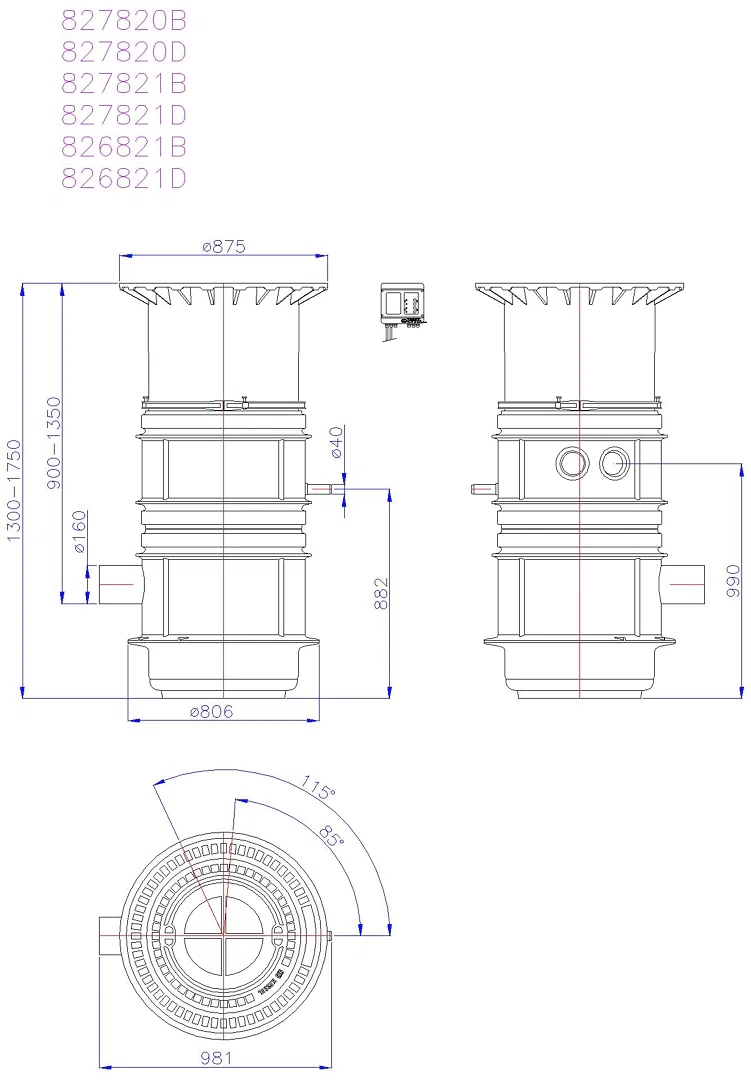 KESSEL-Pumpstation Aquapump Medium Tronic, GTF 1200, 1300-1750 mm, Klasse D