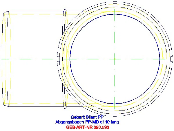 GE Silent-PP Anschlussbogen 90Gr d110_390.593.11.1_G