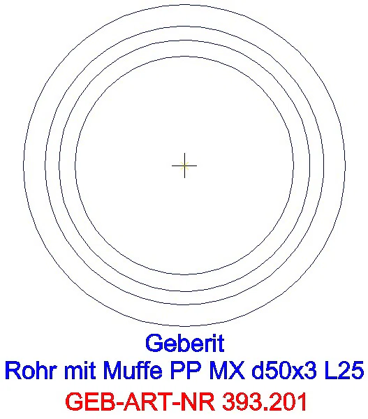 GE Silent-Pro Rohr mit Muffe d50mm L25cm_393.201.14.1_A