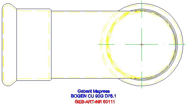 GE Mapress Kupfer Bogen 90Gr d76,1_60111_G