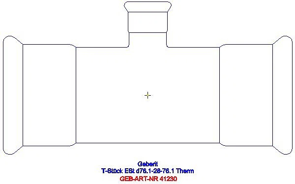 GE Mapress Therm T-Stück reduziert d76.1-28-76.1_41230_A