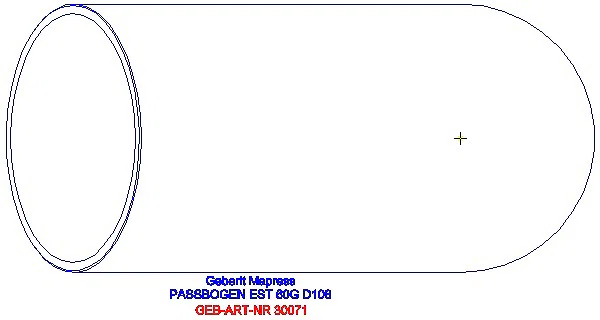 GE Mapress Edelstahl Passbogen 60Gr d108_30071_G