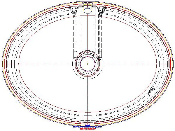 VariForm Einbauwaschtisch, oval 55x40cm, o. Hl, m. Ül., KeraTect_500.717.00.2_G