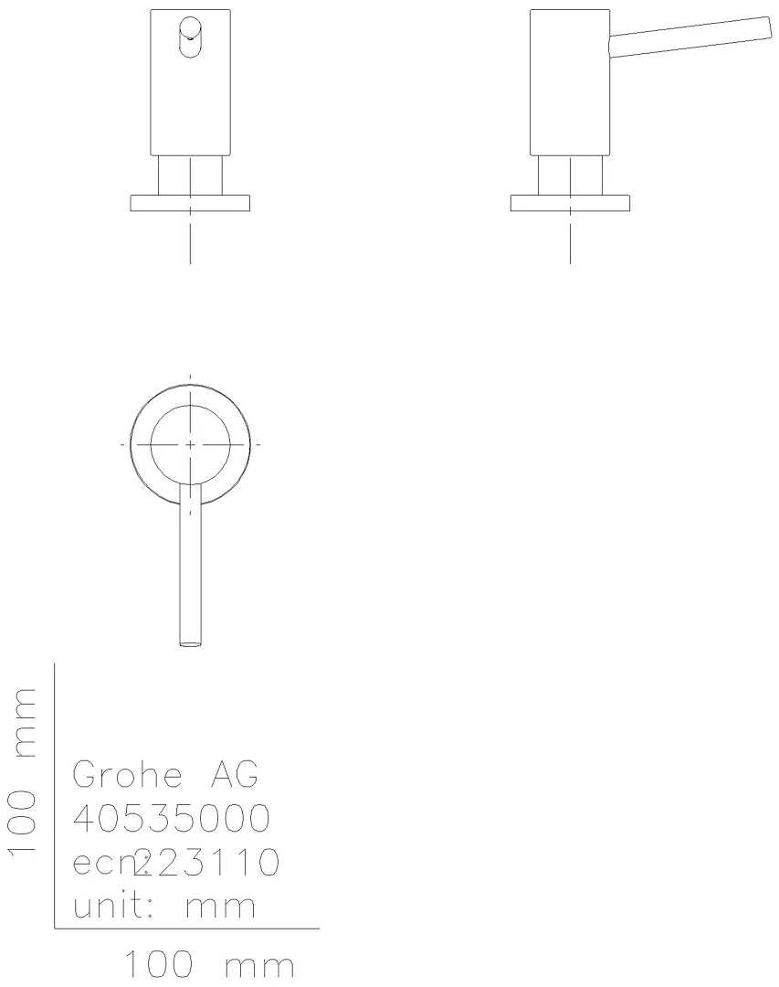 GROHE Seifenspender Cosmopolitan 40535 Vorratsbehälter 0,4 l hard graphite