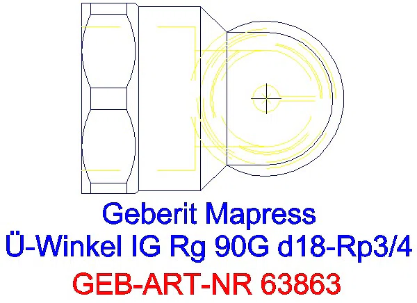 GE Mapress Kupfer Übergangswinkel 90Gr mit IG Rg d18-Rp3/4_63863_G