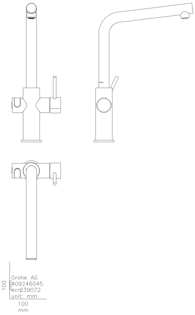 GROHE Armatur und Boiler GROHE Red Duo 30327_1 M-Size L-Auslauf chrom