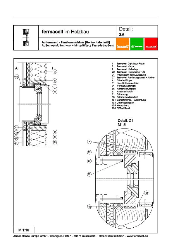 3.6 Fensteranschluss horizontal