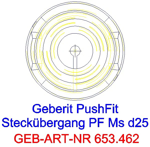 GE PushFit Übergang auf Verteiler mit Steckanschluss Ms d25_653.462.00.1_A