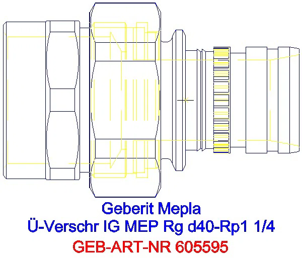 GE Mepla Übergangsverschraubung mit IG Rg d40-Rp1 1/4_605.595.00.5_A
