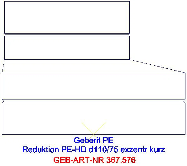 GE PE Reduktion exzentrisch kurz d110/75_367.576.16.1_A