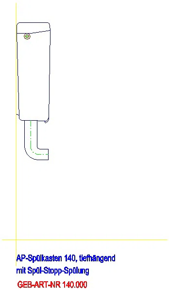 GE Aufputzspülkasten AP140 Spül-Stopp-Sp tiefh. WA li/mi/re, manhattan_140.000.CG.1_L