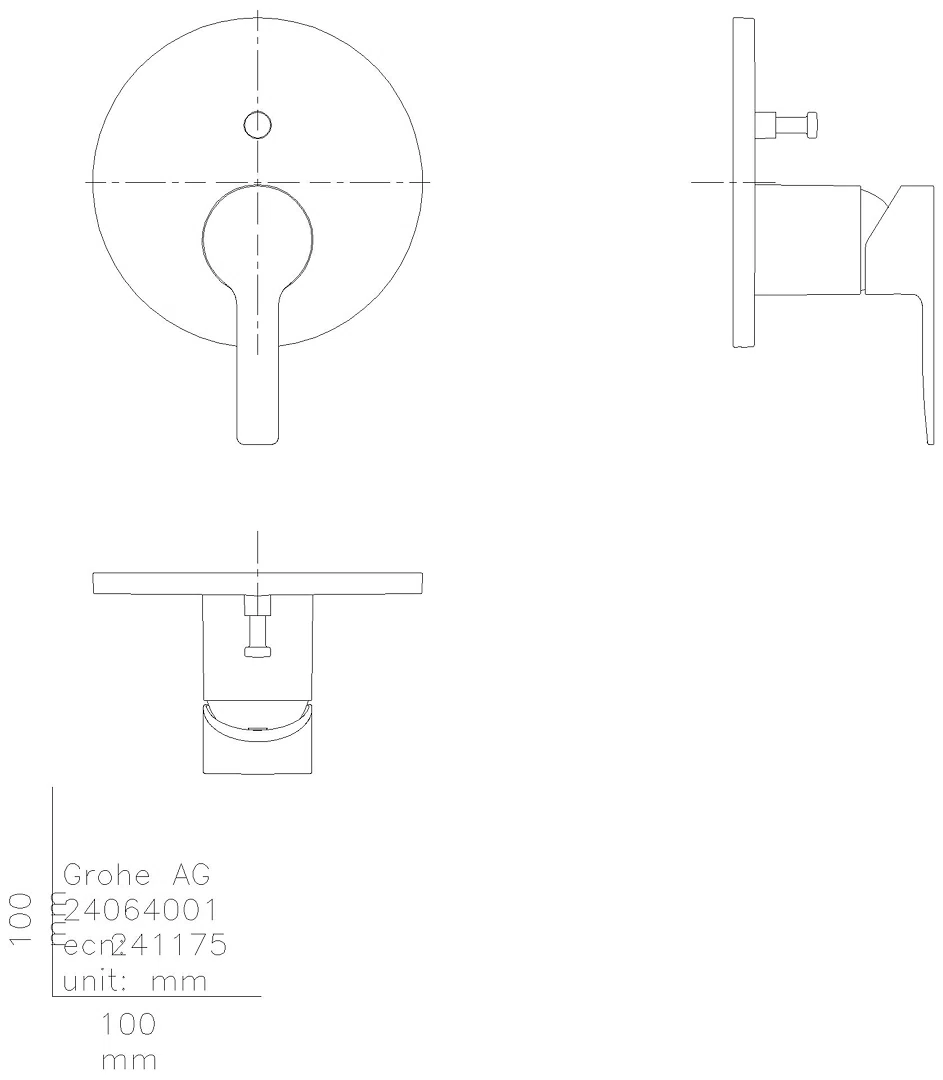 GROHE EH-Wannenbatterie Lineare 24064_1 FMS für 35604 chrom