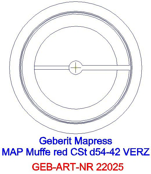 GE Mapress C-Stahl Muffe reduziert d54-42 verzinkt_22025_L