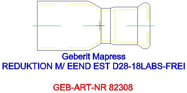 GE Mapress Edelstahl Reduktion mit Einschubende (LABS-frei) d28-18_82308_L