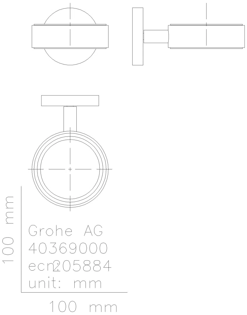 GROHE Halter Essentials 40369_1 für Becher/Schale/-spender hard graphite
