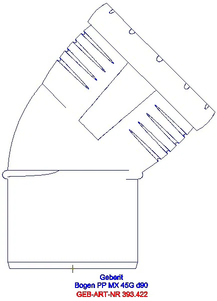 GE Silent-Pro Bogen 45Gr d90mm_393.422.14.1_L