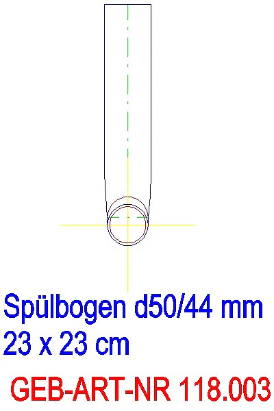 GE Spülbogen 90Gr 23x23 weis-alpin d50/44_118.003.11.1_A