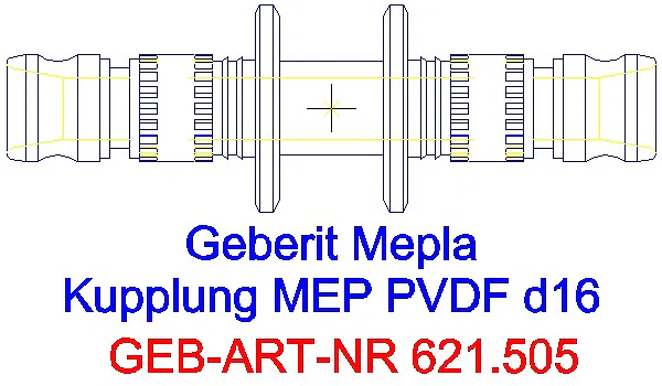 GE Mepla Kupplung PVDF d16_621.505.00.5_A