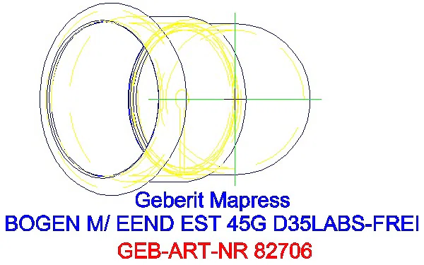 GE Mapress Edelstahl Bogen 45Gr d35 mit Einschubende (LABS-frei)_82706_G