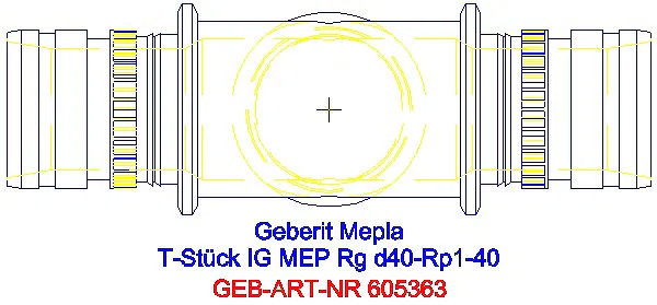 GE Mepla T-Stück mit IG Rg d40-Rp1-40_605.363.00.5_G