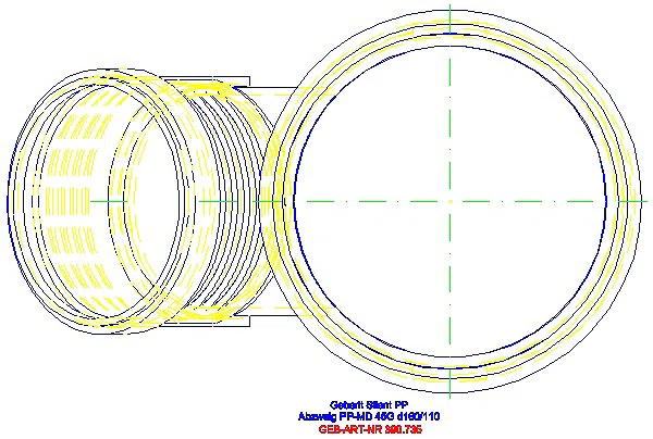 GE Silent-PP Abzweig 45Gr d160/110_390.735.14.1_G