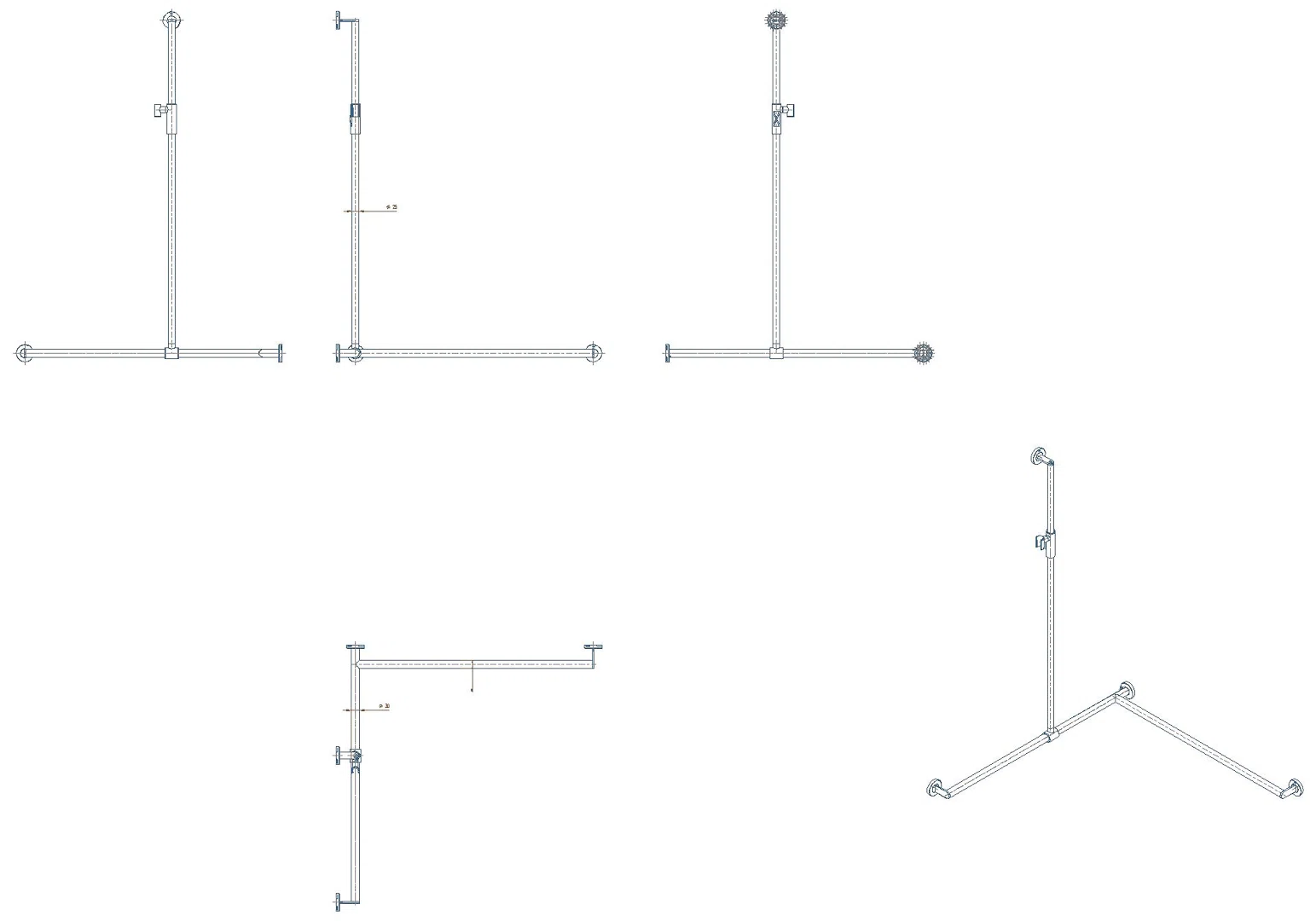 HEWI DUHA, d:25/30, A1:1250, W1/W2:965, re, chr, Br.H.mag.