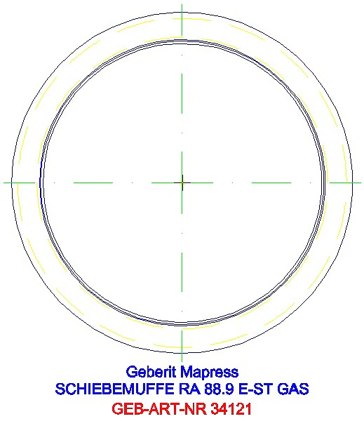 GE Mapress Edelstahl Schiebemuffe d88,9 (Gas)_34121_L