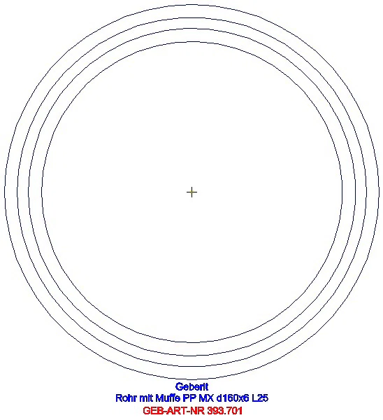 GE Silent-Pro Rohr mit Muffe d160mm L25cm_393.701.14.1_A