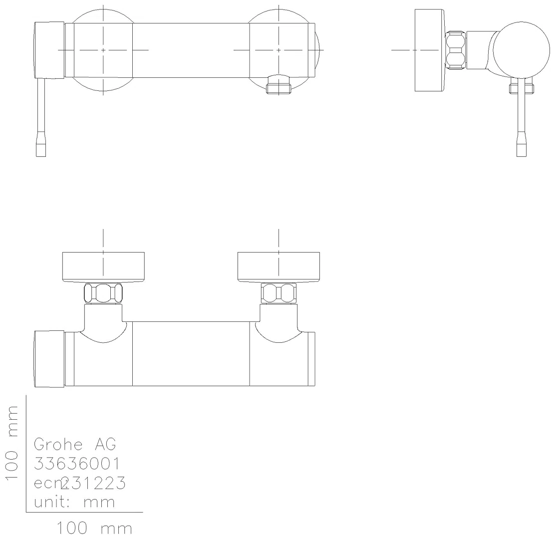 GROHE EH-Brausebatterie Essence 25252_1 Wandmontage eigensicher chrom