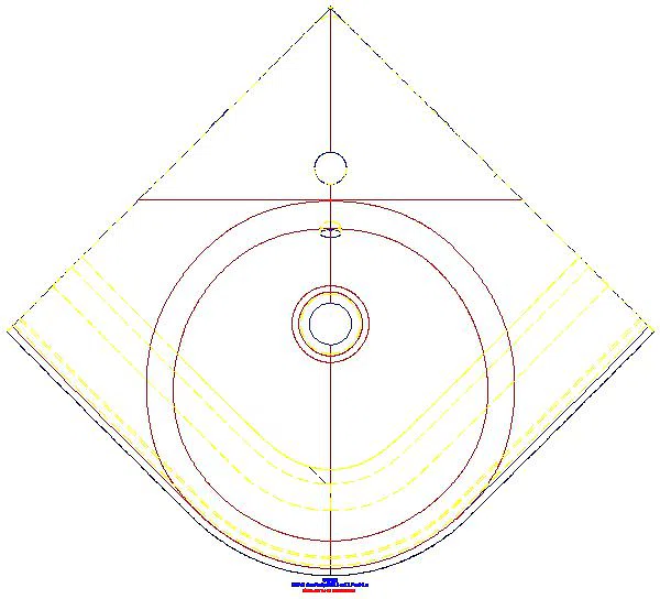 Renova Compact Eckwaschtisch 69,5x61,5cm, m. Hl., m. Ül._226150000_G