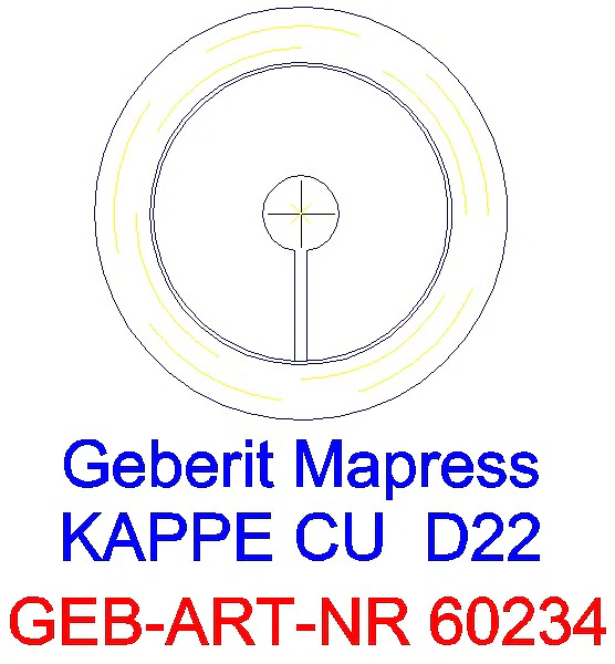 GE Mapress Kupfer Kappe d22_60234_L