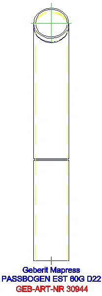 GE Mapress Edelstahl Passbogen 60Gr d22_30944_L