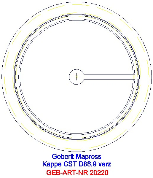 GE Mapress C-Stahl Kappe d88,9 verzinkt_20220_L